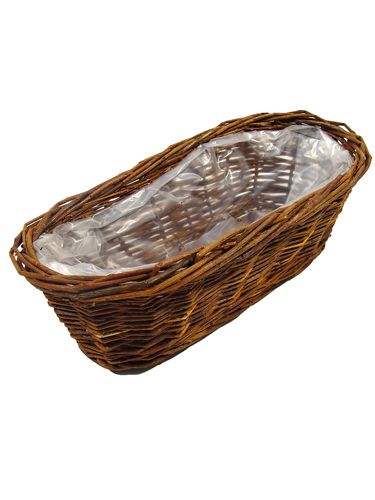 Brödkorg ca 30cm oval oskalad
