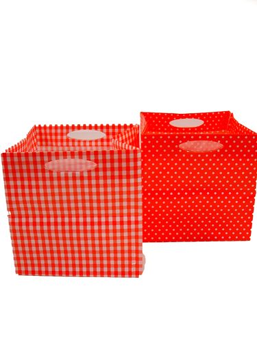 Floristik24 Plastpåse 12x12cm 12st. röd