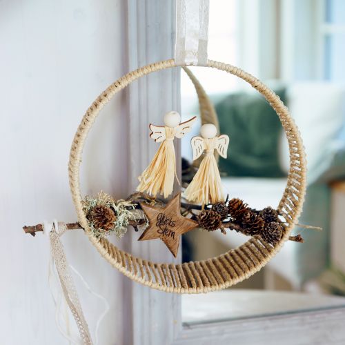 Floristik24 Dekorativa jutehängande ringar Ø 29cm - naturlig design för kreativ väggdesign 2 st