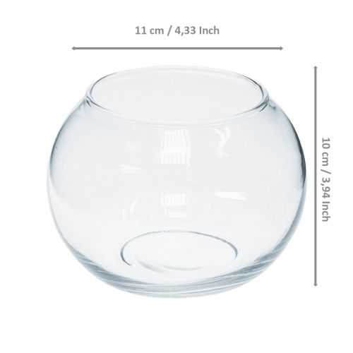 Artikel Kulvas glas blomvas rund glas dekoration H10cm Ø11cm