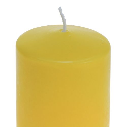 Floristik24 Pelarljus gul citron Wenzelljus RENA ljus 130×60mm