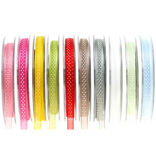 Artikel Dekorationsband med prickar 7mm L20m