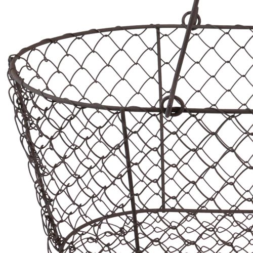 Artikel Trådkorg nätkorg metallkorg rosthandtag trä L30cm