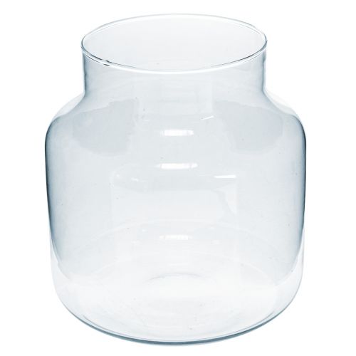 Glasvas Rund Blomstervas Stor 100% Återvunnet Glas H20 Ø17cm