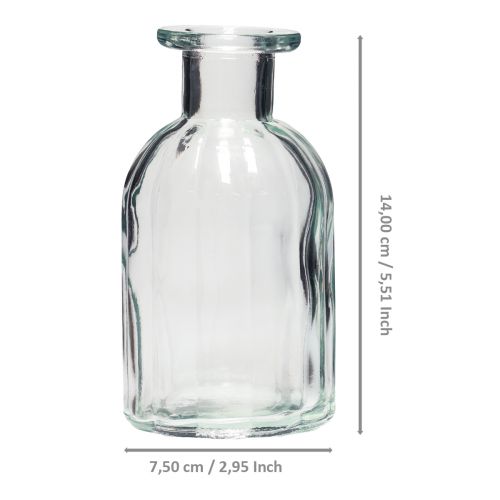Floristik24 Flaskvas glasvas hög Ø7,5cm H14cm