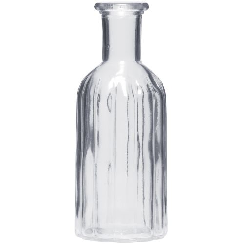 Flaskvas, glasvas, hög vas, klar, Ø7,5 cm, H19,5 cm, 2 stycken