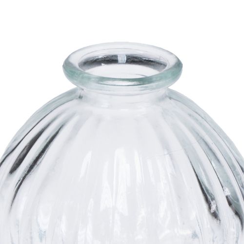 Floristik24 Liten glasvas kulvas vas vas klara spår Ø8,5cm H8cm
