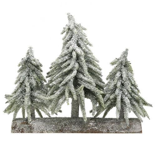 Floristik24 Mini julgranstrio på stock Juldekoration 28cm