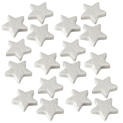 Artikel Spridda stjärnor med glitterkräm 2,5 cm 96 st