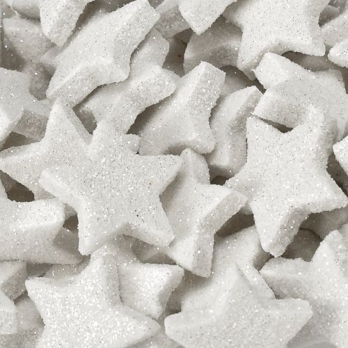 Artikel Spridda stjärnor med glitterkräm 2,5 cm 96 st
