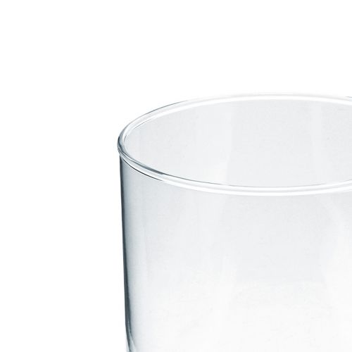 Floristik24 Glasvas med fot blomvas glasdekoration vintage H15cm Ø11cm