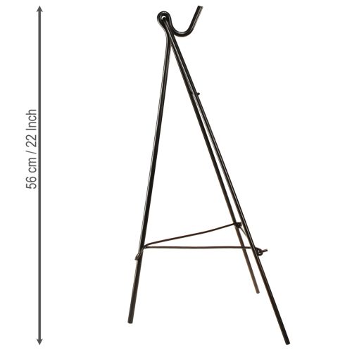 Artikel Kranshållare stående med krok svart metall staffli H56cm