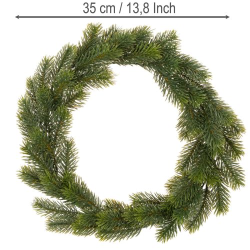 Konstgjord grangrön krans för dörrdekoration, 35 cm | Floristik24.se