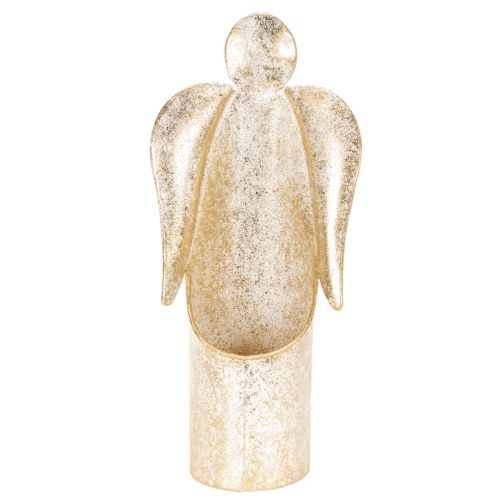 Ljusstake ängelfigur guld
