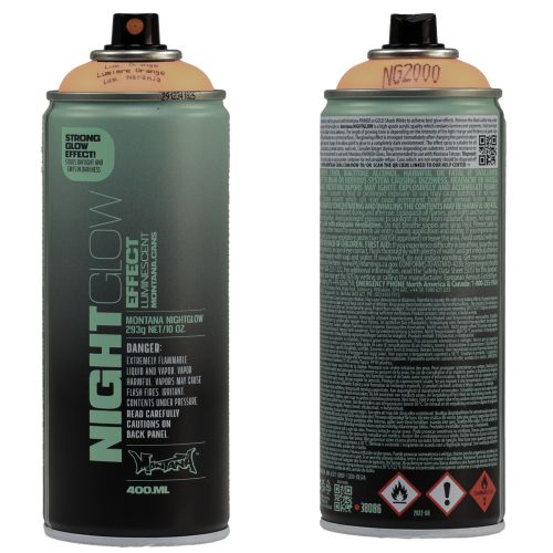 Artikel Fluorescerande färgsprayburk Nightglow Orange Neon 400ml