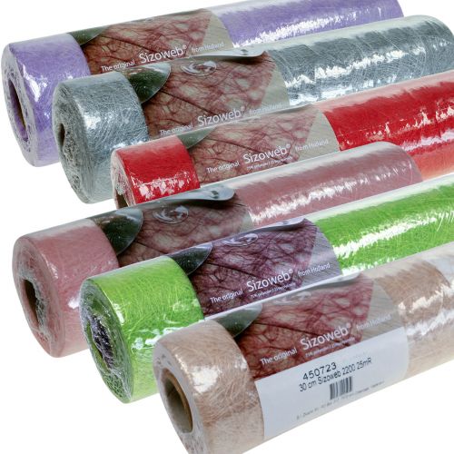 Dekorativ bordslöpare i fleece Sizoweb i olika färger 30cm 25m