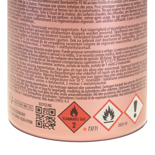 Artikel Färgsprayeffekt spray metallic färg rosé sprayburk 400ml