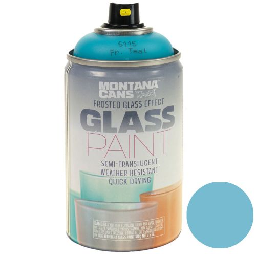 Floristik24 Glasfärg sprayeffekt spray sprayfärg glas turkos matt 250ml