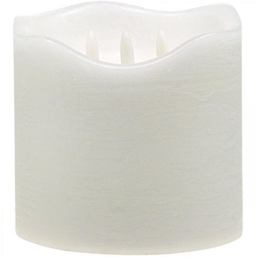Floristik24 LED ljus stort vax vitt för batteritimer Ø14,5cm H15cm