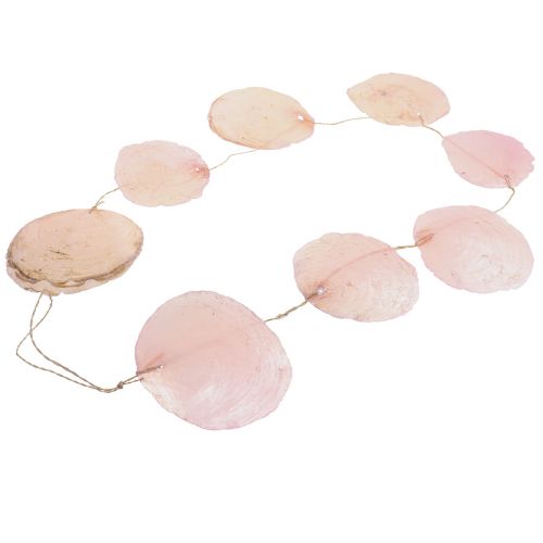 Floristik24 Skalgirlang pärlemor skalgirlang Capiz rosa L108cm