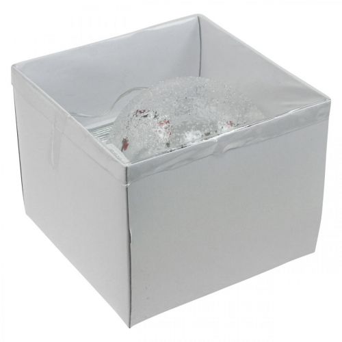 Artikel LED julkula glas ljuskedja hjärtan Ø15cm