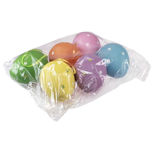 Floristik24 Påskägg hängande plastägg 6,5x10cm 6 st