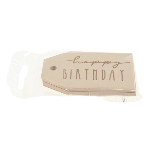 Artikel Presentetiketter tryckt papper Happy Birthday 4×7cm 24 st
