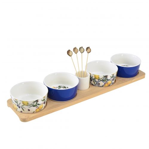 Artikel Tapas Set Bambu Keramiska Citroner och Oliver 40cm