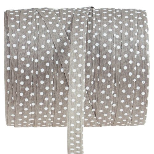Artikel Presentband prickat bomullsband brunt 10mm 100m