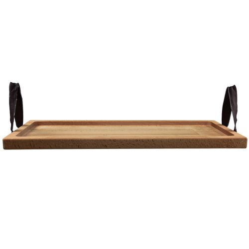 Artikel Dekorbricka, avlång träbricka med bokhandtag 50×19,5cm