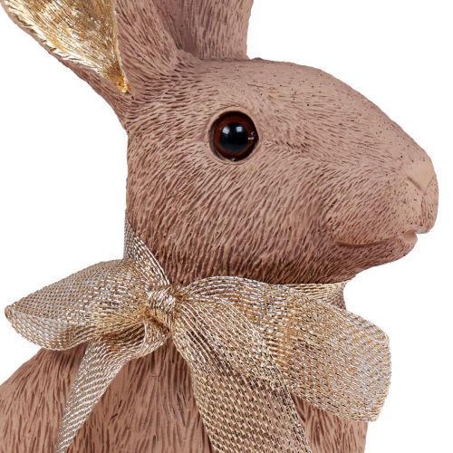 Floristik24 Påskhare dekoration kanin med rosett brun dekoration påsk 35cm