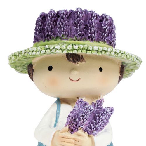 Floristik24 Dekorativa figurer lavendel dekoration tjej & pojke H14,5cm 2st