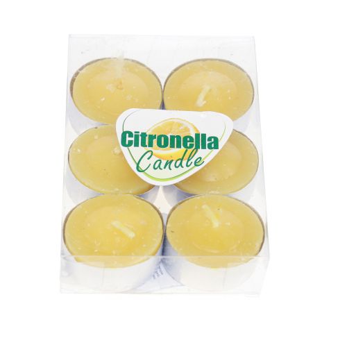 Floristik24 Doftljus citronellaljus, citronella värmeljus Ø3,5cm H1,5cm 6 st.