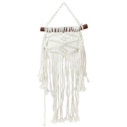 Artikel Vägghängande macrame boho väggdekoration kräm 18,5×48cm