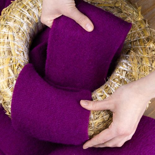 Artikel Filtband i ull, fuchsia, 15 cm x 5 m, för dekoration och pyssel