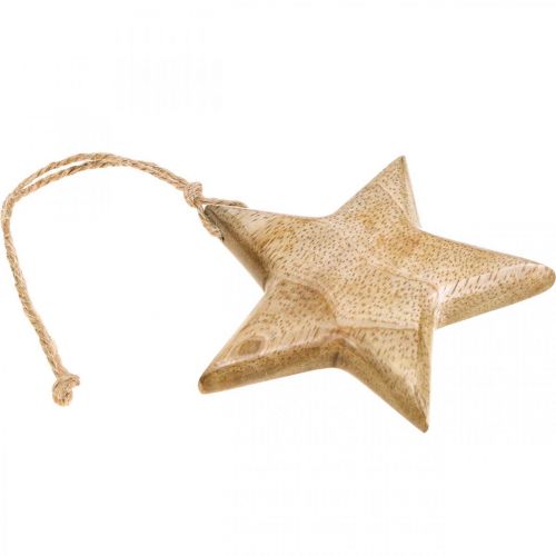 Artikel Adventsdekoration, stjärna av trä, juldekoration stjärna H9cm 3 st
