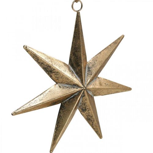 Floristik24 Juldekoration guldstjärna hänge antik look 30,5cm