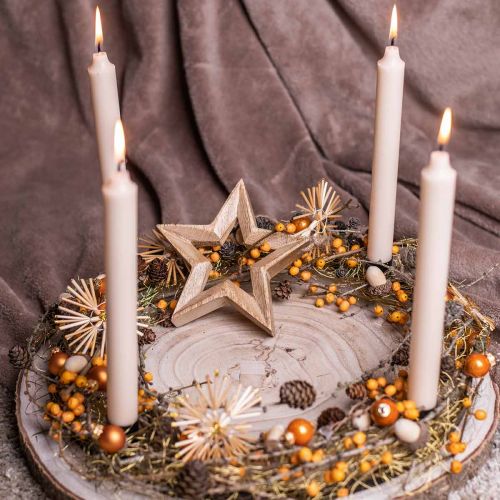 Floristik24 Adventsdekorationsstjärna av trä Juldekorationsstjärna H14,5cm