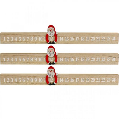 Floristik24 Adventskalender trä adventslist deco advent 48,5cm 3st