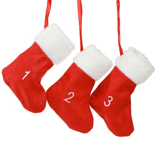 Artikel Adventskalender för att fylla stövlar filt röd vit 155cm