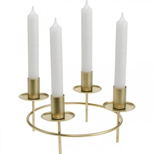 Artikel Ljusring stång ljus ljusstake guld Ø23cm H11cm 2st