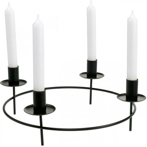 Artikel Ljusring stång ljus ljusstake svart Ø28cm H11cm