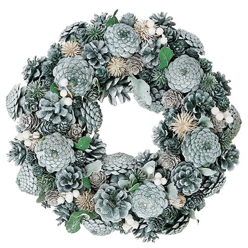Adventkrans med kottgrön Ø35cm | Floristik24.se
