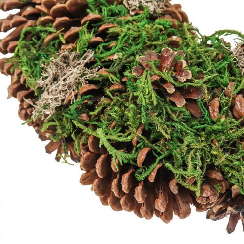 Adventskrans dörrkrans dekorativ krans med kottar mossa Ø30cm