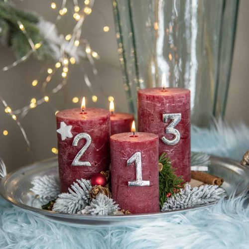 Artikel Advent Numbers Ljus Ljus Pin Numbers Advent 4,5cm 4st