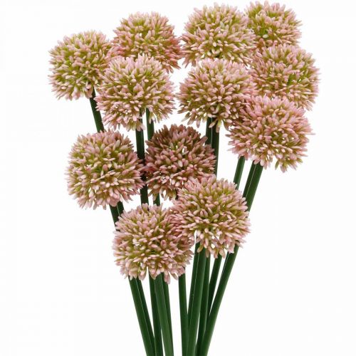 Floristik24 Konstgjord blomma allium rosa 38cm konstgjord prydnadslök silkesblomma i gäng 12st