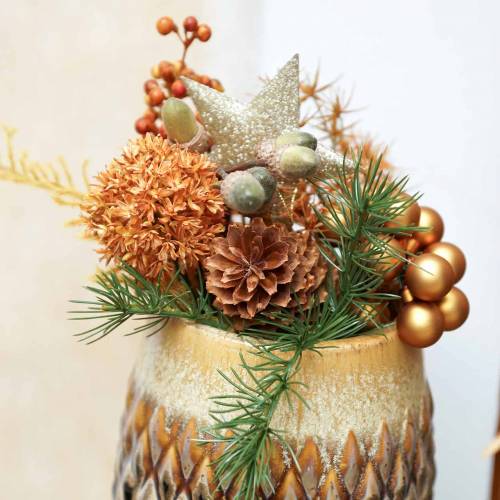 Floristik24 Prydnadslök Allium konstgjord orange Ø7cm H58cm 4st