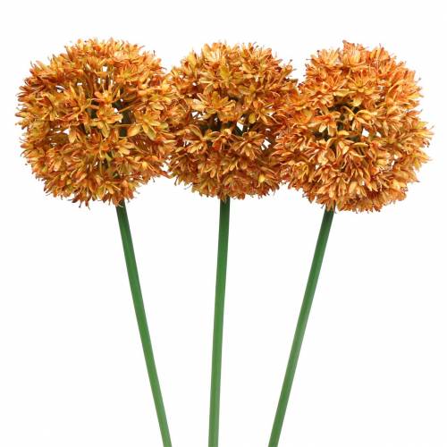 Prydnadslök Allium konstgjord orange 70cm 3st