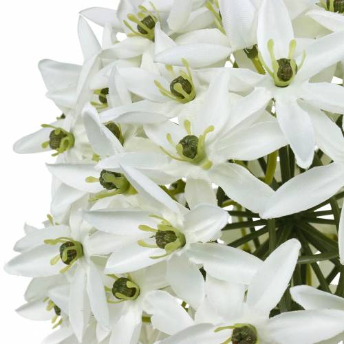 Artikel Dekorativ blomma Allium, konstgjord kul purjolök, prydnadslök vit Ø20cm L72cm