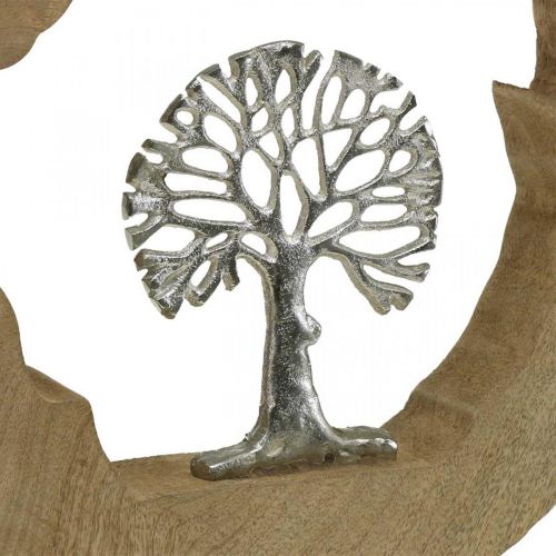 Träd bordsdekoration trä att placera mangoträ natur, metall 32×5×34cm